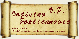 Vojislav Popličanović vizit kartica